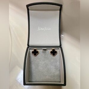 Van Cleef Black Onyx Clover Earrings